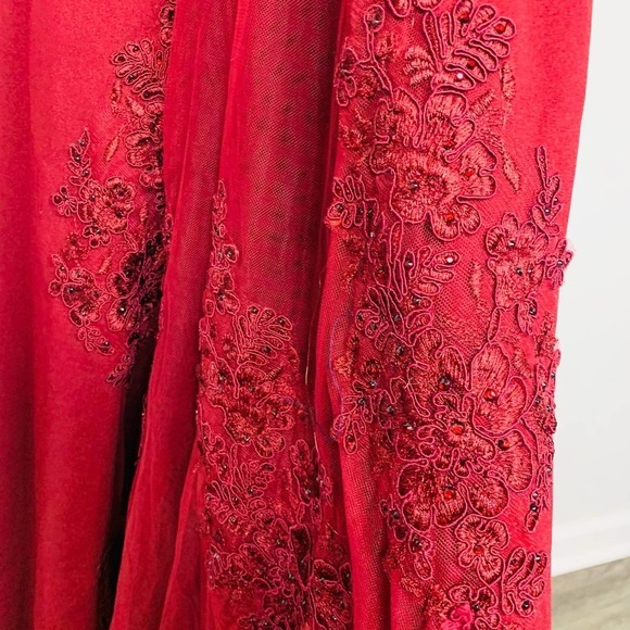 #50 Dancing Queen | Sheer Floral Embroidered Off Shoulder Prom Dress DQ-2274 - Picture 14 of 16